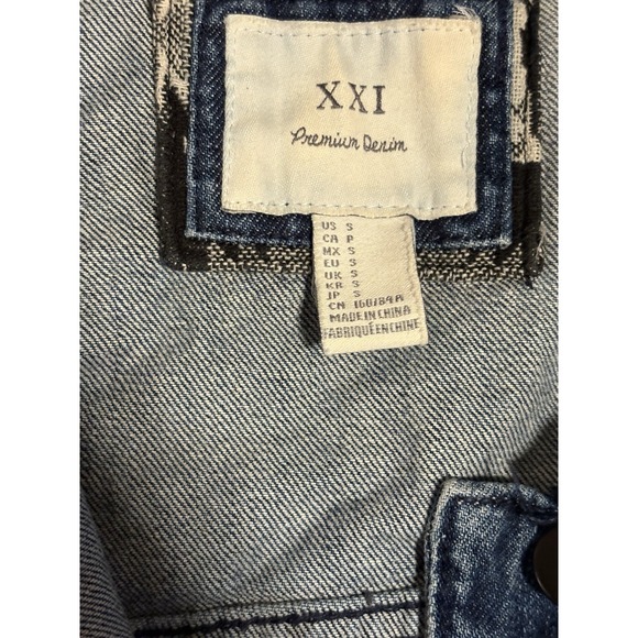 Boho‎ Denim Jean Jacket Women’s Small Aztec Woven Sleeve Casual Chic - Picture 5 of 6